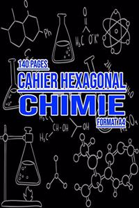 Cahier hexagonal chimie - Carnet de notes Chimie organique biochimie - Format A4 - 140 Pages - Papier Hexagonal