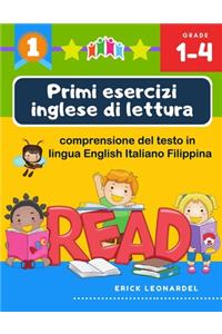 Primi esercizi inglese di lettura comprensione del testo in lingua English Italiano Filippina