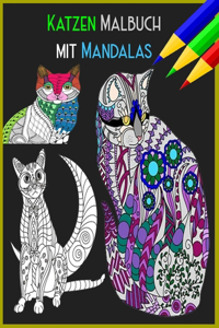 Katzen Malbuch mit Mandalas