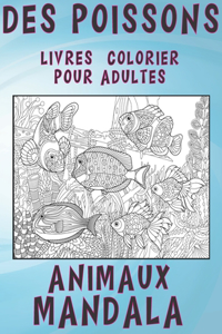 Livres à colorier pour adultes - Mandala - Animaux - Des poissons
