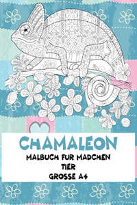 Malbuch für Mädchen - Grosse A4 - Tier - Chamäleon