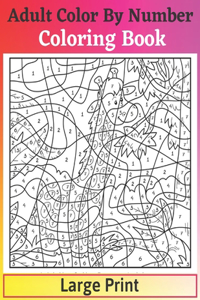 Adult Color By Number Coloring Book Large Print
