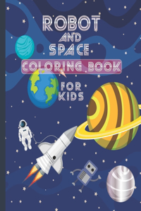 Robot and Space Coloring Book for Kids