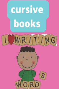 Cursive books writing