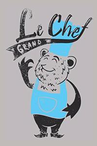 Chefs Recipe Book Notebook