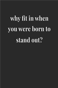 Why Fit In When You Were Born To Stand Out
