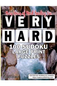 Very Hard 100 Sudoku Large Print Puzzles
