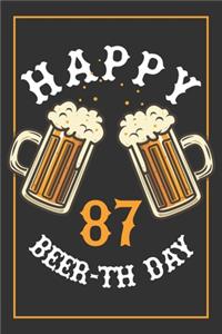 87th Birthday Notebook