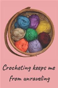 Crocheting Blank Lined Journal Notebook
