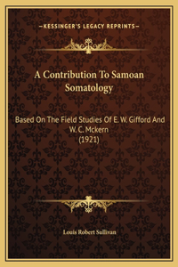 A Contribution To Samoan Somatology
