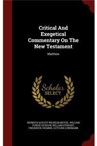 Critical and Exegetical Commentary on the New Testament