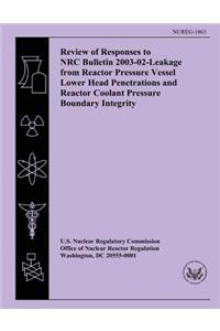 Review of Responses to NRC Bulletin 2003-02-Leakage from Reactor Pressure Vessel Lower Head Penetrations and Reactor Coolant Pressure Boundary Integrity