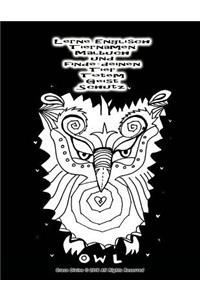 Lerne Englisch Tiernamen Malbuch und finde deinen Tier Totem Geist Schutz