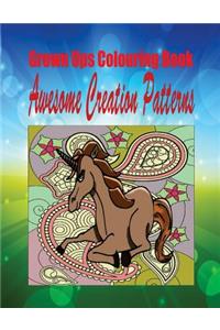 Grown Ups Colouring Book Awesome Creation Patterns Mandalas