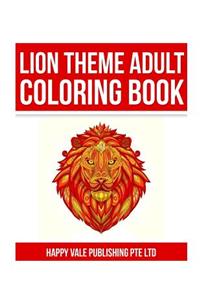 Lion Theme Adult Coloring Book