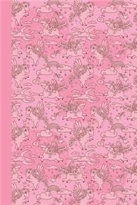 Journal: Baby Pegasus (Pink) 6x9 - Lined Journal - Writing Journal with Blank Lined Pages