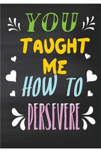 You Taught Me How to Persevere