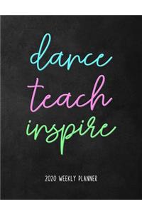 Dance Teach Inspire 2020 Weekly Planner