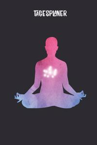 Tagesplaner mit Meditation im Lotussitz