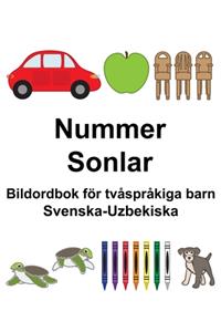 Svenska-Uzbekiska Nummer/Sonlar Bildordbok för tvåspråkiga barn