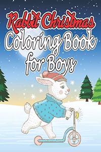 Rabbit Christmas Coloring Book for Boys