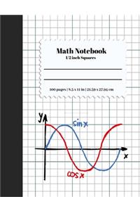 Math Notebook 1/2 Inch Squares