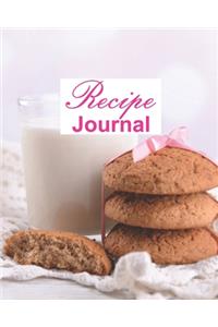 Recipe Journal: Cookies Design Recipe Book Planner Journal Notebook Organizer Gift - Favorite Family Dessert Serving Ingredients Preparation Bake Time Instructions 