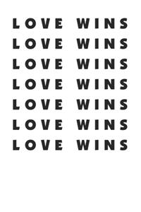Love Wins Cool Retro Repeat 120 Page Notebook Lined Journal