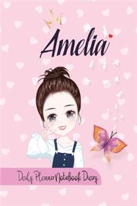 Amelia Daily Planner Notebook Diary