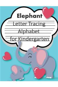 Love Elephant Trace Letters alphabet for kindergarten child's writing muscles