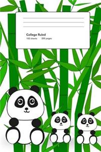 Panda Family Composition Notebook
