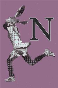 N Monogram Initial Tennis Journal