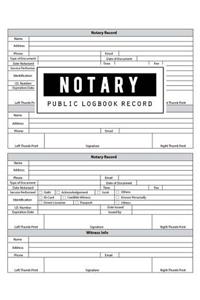 Notary Record Logbook