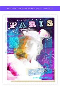 Paris Poster - Hermes Blank College Ruled Journal 6x9