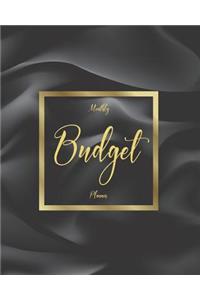 Monthly Budget Planner: Black Wave 12 Month Weekly Expense Tracker Bill Organizer Notebook Business Money Personal Finance Journal Planning Workbook