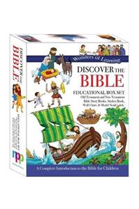 Wonders of Learning Box Set - Old & New Testament Reference Books, Sticker Book, Colouring Wall Chart and Model Ark Kit