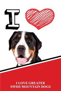 I Love Greater Swiss Mountain Dogs