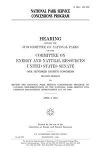 National Park Service Concessions Program