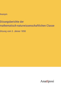 Sitzungsberichte der mathematisch-naturwissenschaftlichen Classe