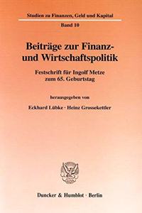 Beitrage Zur Finanz- Und Wirtschaftspolitik