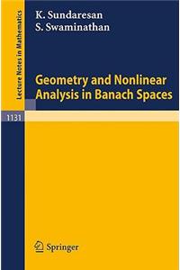 Geometry and Nonlinear Analysis in Banach Spaces