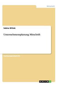 Unternehmensplanung Mitschrift