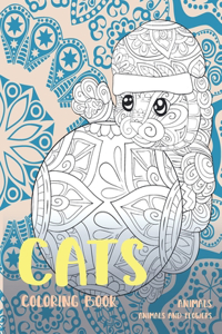 Coloring Book Animals and Flowers - Animals - Cats