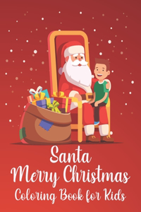 Santa Merry Christmas Coloring Book For Kids