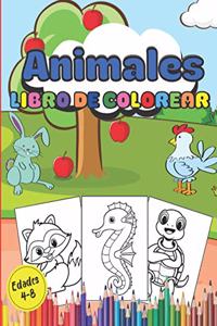 Libro de Colorear Animales Edades 4-8