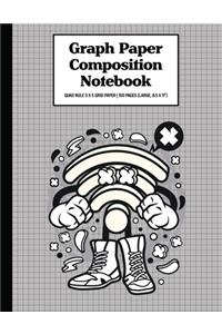 Graph Paper Composition Notebook Quad Rule 5x5 Grid Paper - 150 Sheets (Large, 8.5 x 11