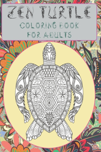 Zen Turtle - Coloring Book for adults