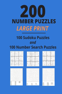 200 Number Puzzles - Large Print