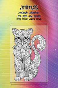 Zentangle Colouring for Pens and Pencils - Animals - Stress Relieving Designs Animals