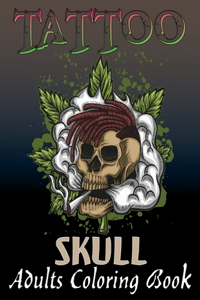Tattoo Skull Adults Coloring Book